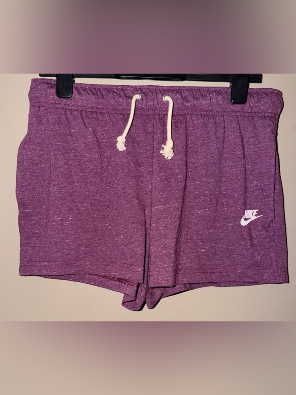 Nike Shorts Womens Large Plum Purple Mid Rise Lounge Athletic NWT
